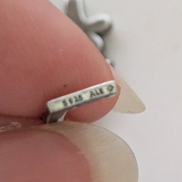 PANDORA Dual Wrap Black Corded Leather Bracelet & Two Charms - Picture 8 of 9